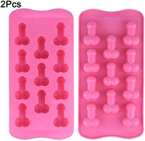 1 Pcs Pink Shape Silicone Mold for Birthday Single Party Funny Baking Pan Handmade DIY Mousse Chocolate Fondant Soap Cake Ice Cube Mould Home Kitchen Tool Novelty Cake Pans Set