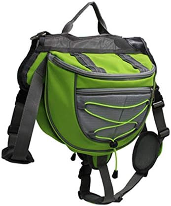 XDYFF Dog Backpack Pet Adjustable Saddle Bag Harness Carrier, Outdoor Camping Travel Accessories with 2 Removable Packs for Large Dog Breeds Products