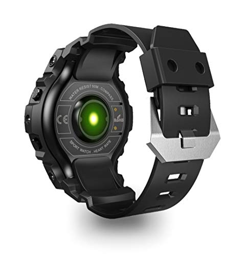 Men IP68 Waterproof Smartwatch, S816 Heart Rate Monitor Blood Pressure Sleep Monitoring Bluetooth Wristband Fitness Tracker Smart Watch Sport Bracelet for Android iOS - Chartsea (Black)