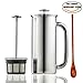 Espro Press P7, Stainless Steel French Press, Double Wall, Vacuum Insulated (3-4 cups, 18 ounce, Polished) Bundle with Handcrafted Bamboo Paddle, Coffee Scoop