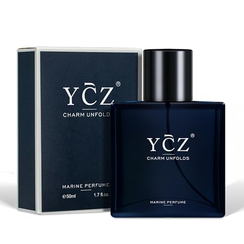 Ycz Charm Unfolds Marine Perfume for Men, 1.7 oz. Long Lasting Eau De Parfum Cologne For Men, Oriental Woody Fragrance - Ideal Special Occasions, Making it the Ideal gentlemen’s Gift