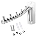 Sumnacon Wall Mounted Clothes Hanger Rack, Stainless Steel Garment Hooks Swing Arm Holder, Space Saver Coat Robe Storage Organizer Laundry Room Bedrooms, Clothing Drying Rack 5 Hooks