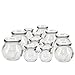 Royal Massage Glass Fire Cupping Jars Thick Glass Cupping Set 4 Sizes Vacuum Cupping Glass Fire Cupping Jars with Finger Grips (12 Pieces)