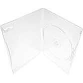 Maxtek 7mm Slim Clear Single CD/DVD Case, 50 Pieces Pack.