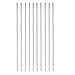 Eowpower 10Pcs Stainless Steel 100mm x 2mm Round Rod for RC Airplane