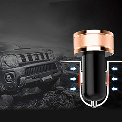 image for Glumes Car Charger, Fast Charge Metal Dual USB 4.8A Car Adapter LED Di
