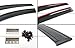 Fits for 2013-17 Subaru XV Crosstrek / 2012-2016 Subaru Impreza Sport Wagon Hatchback (Hatchback ONLY) Clip on Window Visor Rain Guard Deflector