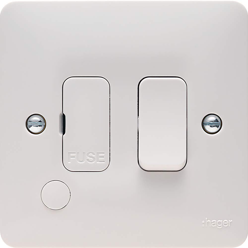 Hager 13A Switched Fused Connection Unit (FCU) with Flex Outlet - Sollysta Range