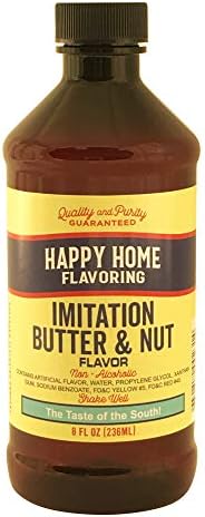 Amazon Com Happy Home Imitation Butter Nut Flavoring Non Alcoholic Certified Kosher 8 Oz Imitation Flavoring Extracts Grocery Gourmet Food
