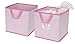 Delta Children 2 Piece Printed Storage Boxes, Barely Pink