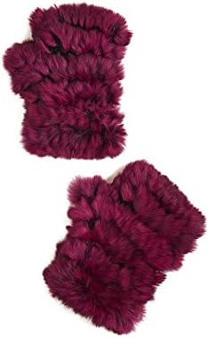 Jocelyn Women's Fingerless Fur Gloves, Ruby, One Size