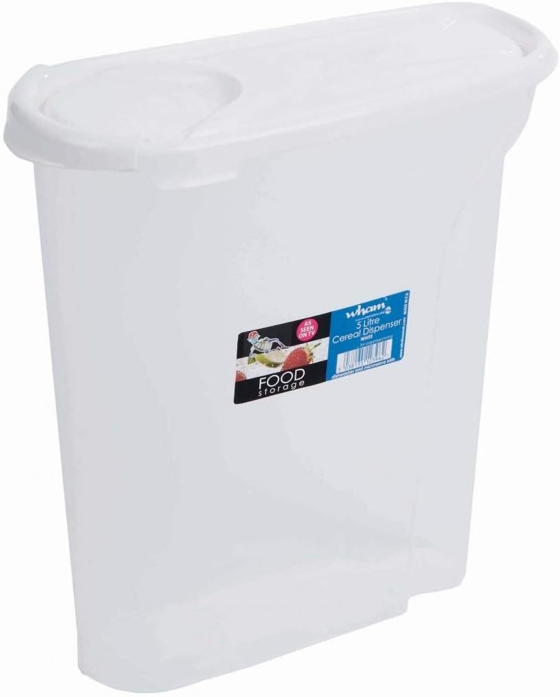 Cuisine 2.5ltr Cereal Dispenser White Lid - 12395, 2.5 LITRES