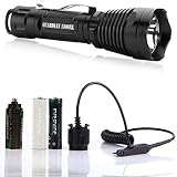 Internova Guardian 1300XL Rechargeable Tactical LED Flashlight - Professional Series Ultra Bright with Remote Pressure Switch and BrightStart Technology