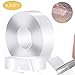 DOMMARE Double Sided Tape Heavy Duty 3metres/9.84ft Nano Adhesive Gel Grip Washable Removable Traceless Strips Grip Carpet Mats Multifunctional Poster Phone Pads for Household & Office