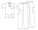 Sivvan Unisex Classic Scrub Set V-neck Top / Drawstring Pants (Available in 12 Solid Colors) - S8400 - Caribbean Blue - S