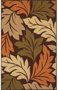 DALYN RUG COMPANY 3 PC. ESSENCE DESIGNER RUG SET - LEAVES
