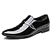 ZZHAP Men's Pointed-Toe Tuxedo Dress Shoes Casual Slip-on Loafer