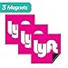 Lyft Sign Magnet - 3 Premium Magnets Bulk Pack - [5