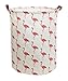 Sanjiaofen Pink Laundry Basket, Kids Laundry Hamper, Girls Hamper for Girls Room Decor, Nursery Toy Bins, Bedroom. (Flamingo)