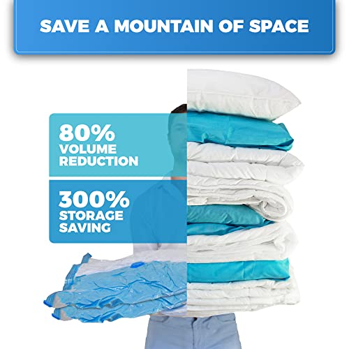 Vacwel Vacuum Storage Bags 4Pack XXL Jumbo XXL Space Saver Bags for Clothes Storage Vacuum