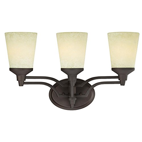 Westinghouse Lighting 6302200 Malvern Three-Light Indoor Wall Fixture, Oil Rubbed Bronze Finish with