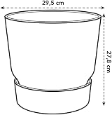elho Greenville Round 30 Large Flower Pot with Water Reservoir White view 5