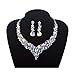 Youfir Bridal Austrian Crystal Necklace and Earrings Jewelry Set Gifts fit with Wedding Dress