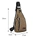 CuteMe Men's Small Canvas Military Messenger Shoulder Travel Hiking Bag Backpack (Brown)