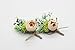 Yokoke Artificial Peony Silk Flower Boutonniere Bouquet Corsage Wristlet Vintage Fake Succulent Plants Pink Peach for Wedding Decor 2 Pcs (Champagne)