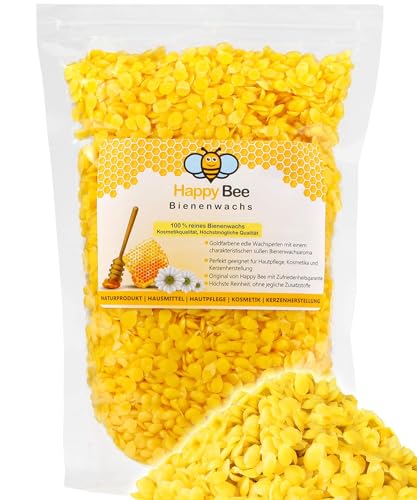100% Pure Beeswax | Natural Beeswax | Wax Tablets | Ideal Tablets for Natural Cosmetics, Candle Making and Cloths - Beeswax (200g)