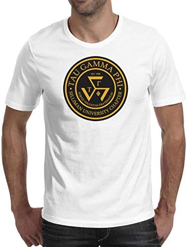 XMBUY Tau Gamma Phi Mens Tshirts Printing O-Neck Short Sleeve T-Shirt Funky T Shirt for Men