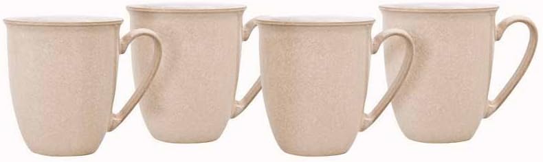 Denby Elements 4 Piece Coffee/Beaker Mug Set, Beige