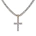 JINAO 18K Gold Plated 1 Row 4MM Diamond Iced Out Chain Macro Pave CZ Hip Hop Tennis Necklace
