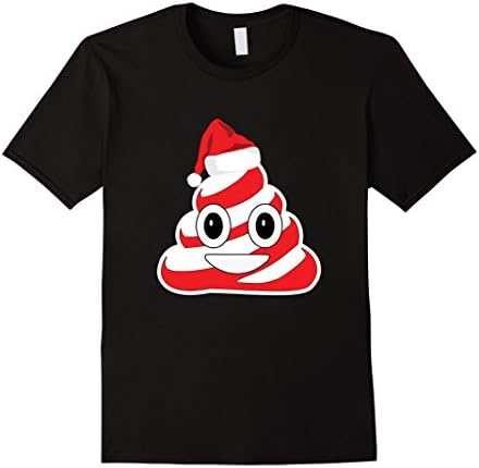 Candy Cane Poop Emoji Shirt Funny Christmas Shirt Poop Shirt T-Shirt