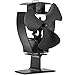 VonHaus 3-Blade Oscillating Rotating Heat Powered Wood Stove Fan - Wood Burning Eco Fan For More Even and Full Heat Distribution – Black