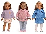 sweet dolly 5PC Doll Clothes Fits 18 Inch American Girl Doll (Warm Winter)
