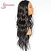 Black Body Wavy Glueless Women Party Daily Makeup Synthetic Lace Front Wigs