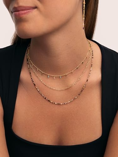 Collar Mujer Dancing Stones Baño Oro