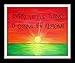 Rasta Color Sunset Wall Art Every Little Thing Is Gonna Be Alright Song Lyric Art Unframed Painting Print (8x10 inches)
