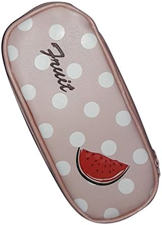 ONOTIC Cute Trendy Latest Zipper Pencil Pouch Box / Multipurpose with Organizer Slot Latest Design for Kids - Peach