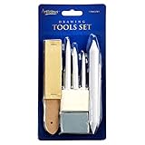 Artlicious - 9 Piece Drawing Accessories Set - Stumps, Tortillons, Kneaded Eraser, Sandpaper Pointer, Chamois, Erasing Shield