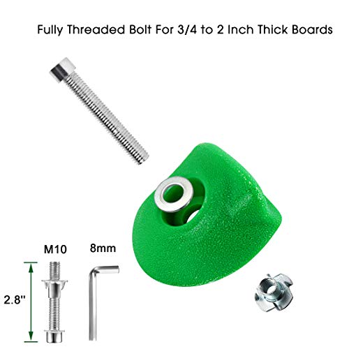 TOPNEW 32 Rock Climbing Holds Multi Size for Kids, Adult Rock Wall Holds Climbing Rock Wall Grips for Indoor and Outdoor Playground Play Set - Includes 2 Inch Mounting Hardware