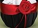 Hortense B. Hewitt Wedding Accessories Midnight Rose Flower Basket, 8-Inch Tall
