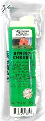 Wisconsin Original Plain String Cheese Snack Sticks, 2 oz (Pack of 24)