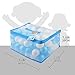 Lightaling 100pcs White & Blue Ocean Balls & Pit Balls Soft Plastic Phthalate & BPA Free Crush Proof - Reusable and Durable Storage Mesh Bag with Zipper