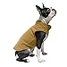 Gooby Fleece Vest Dog Sweater - Clay, Medium - Warm Pullover Fleece Dog Jacket with O-Ring Leash for Small to Medium Dogs