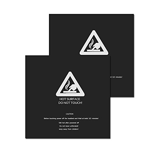 HICTOP 3D Printing Build Surface Tape for CR-10 Heated Bed, 300x300mm Square,Black (Pack of 2) - Thumbnail 4
