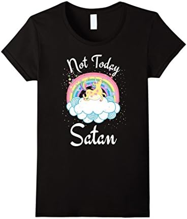 Womens Not Today Satan Shirt Medium Black