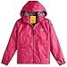 wantdo Girl's Waterproof Rain Jacket Windproof Hooded Raincoat Lightweight Windbreaker