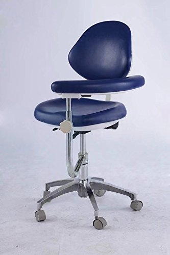 Aphrodite Dental Stool Assistant Stool Dental Assistant Chair with Armrest PU Leather Height Adjustable by Purple-Violet - Thumbnail 3